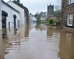 Flooded town