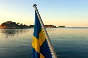 Swedish boat flag KL 300x200