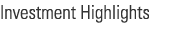 Investment Highlights