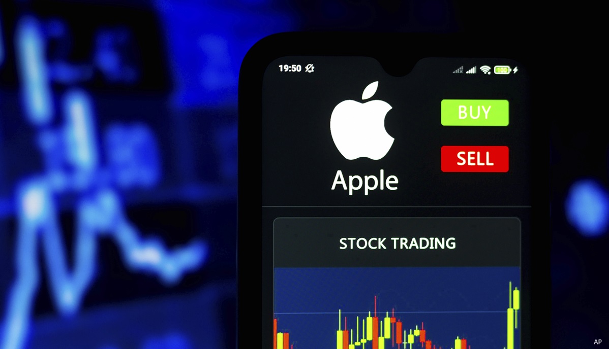 Apple stock trading illustration