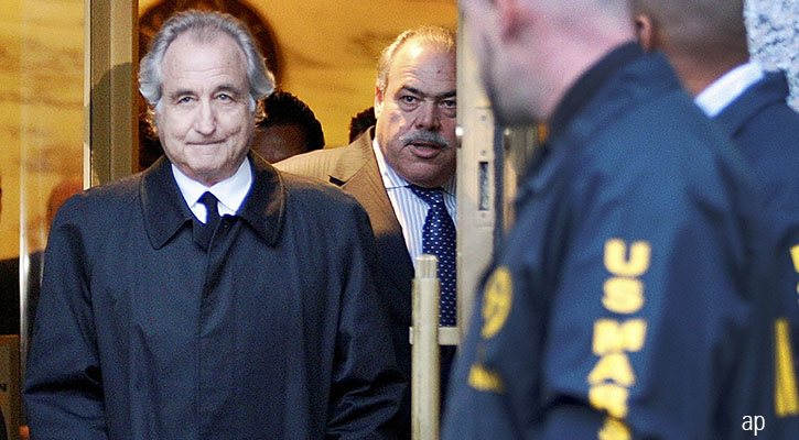 Bernie Madoff leaves court