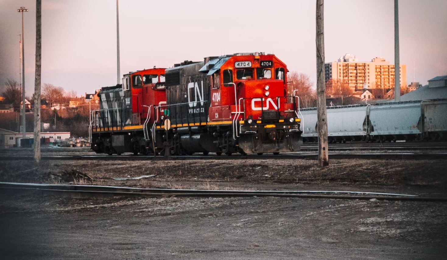 CN Rail train on tracks