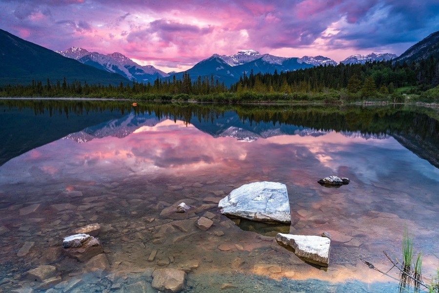 Calm lake in Canada