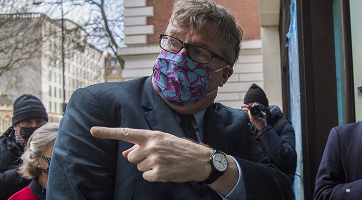 Crispin Odey outside court in 2021