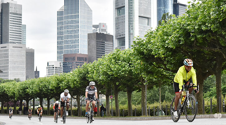 Cyclists in Frankfurt