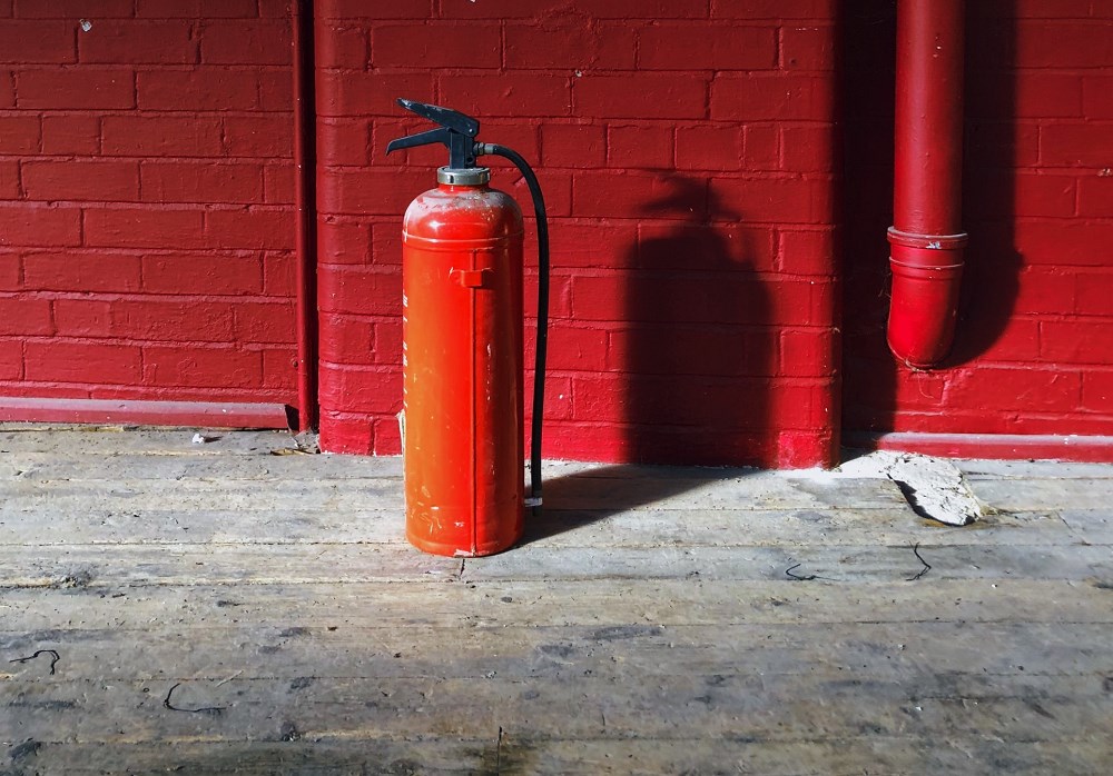 Fire extinguisher red