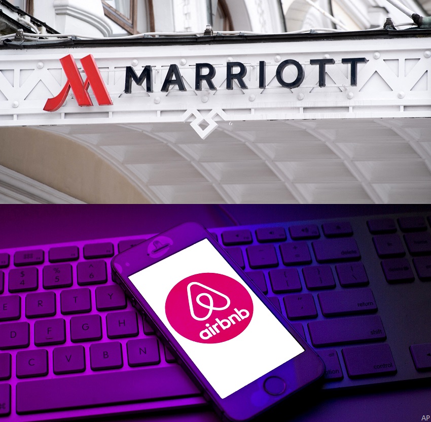 Marriott and Airbnb logos