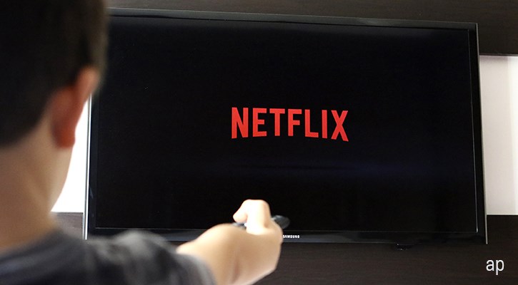 Netflix logo on television set