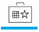 Briefcase with table and star
