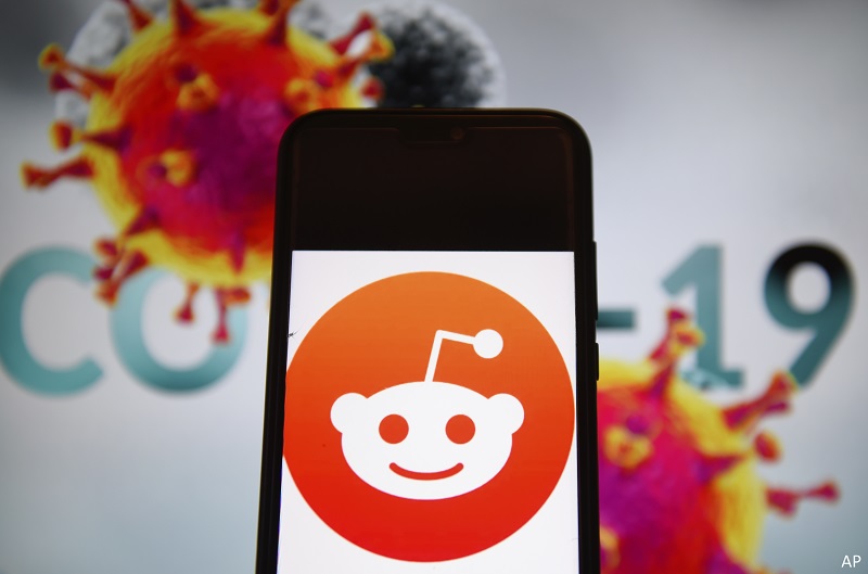 Reddit logo and COVID