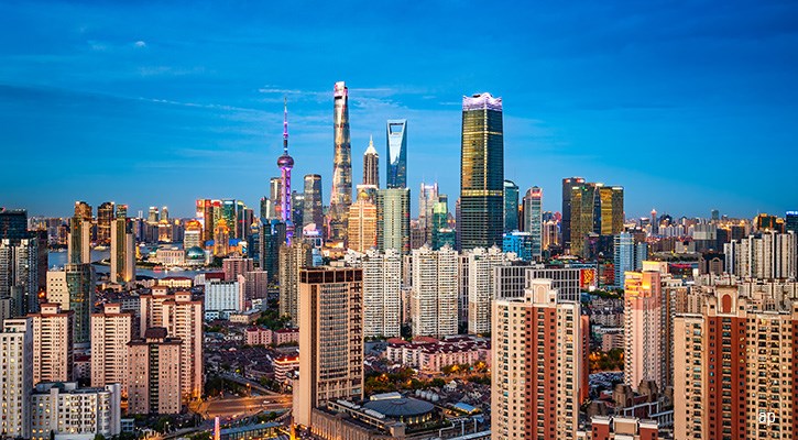 Shanghai skyline at night