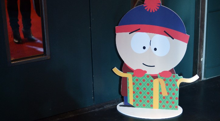 A cardboard cutout of Stan Marsh in South Park