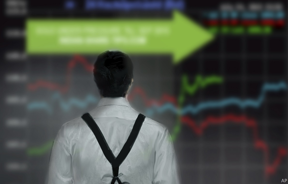 Stock trader illustration
