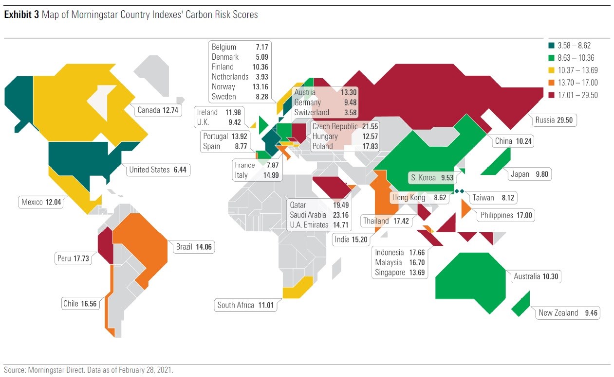 Atlas de Sostenibilidad Morningstar Riesgo de carbono