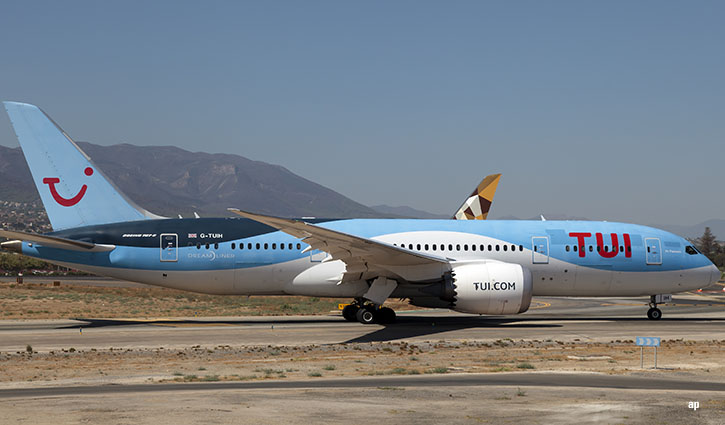 Tui aircraft on a runway