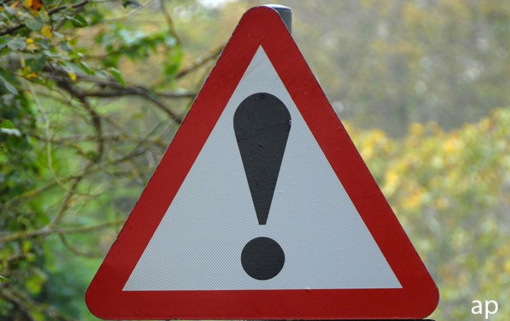 warning sign road sign