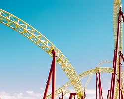Yellow roller coaster small