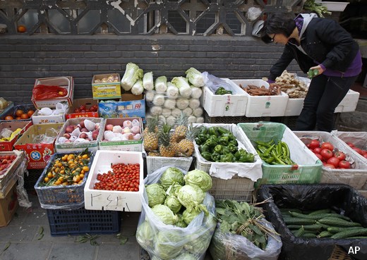China inflation market vegetables