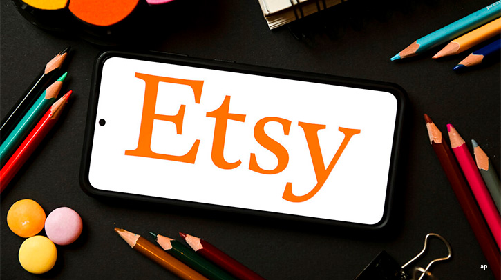 Etsy logo on a phone