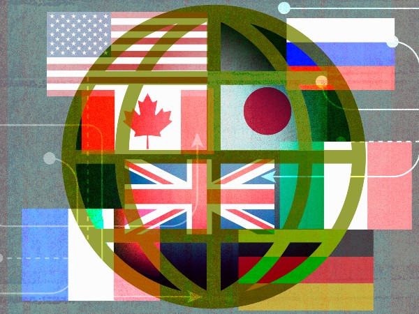 flags globe