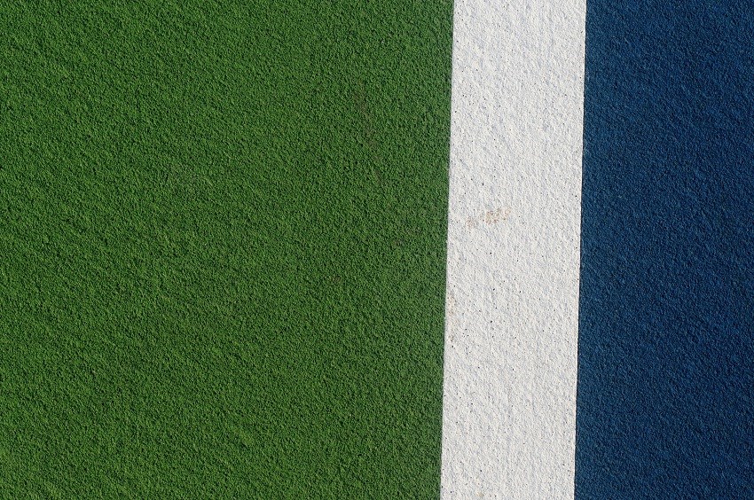 Green white and blue lines