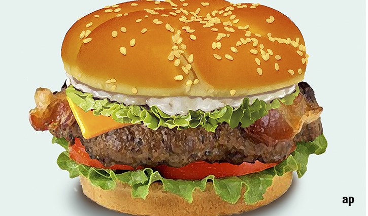 hamburger on white backgroun