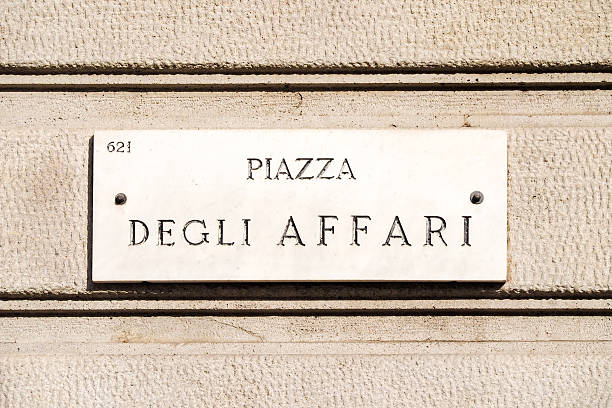 Insegna stradale di Piazza degli Affari