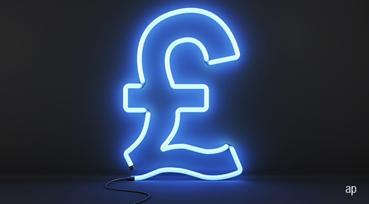 neon pound symbol