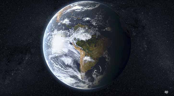 satellite image of the earth from space