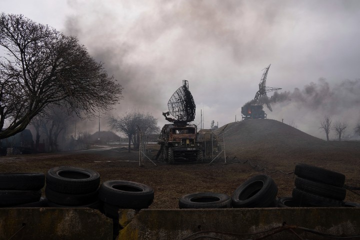 Zerst&ouml;rte ukrainische Radarger&auml;te