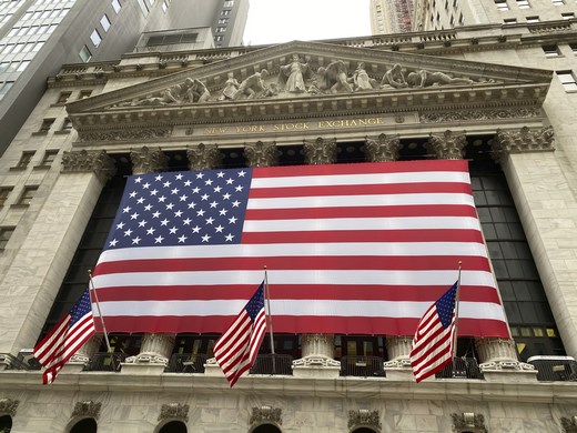 Wall Street Hosts The U.S. Flag